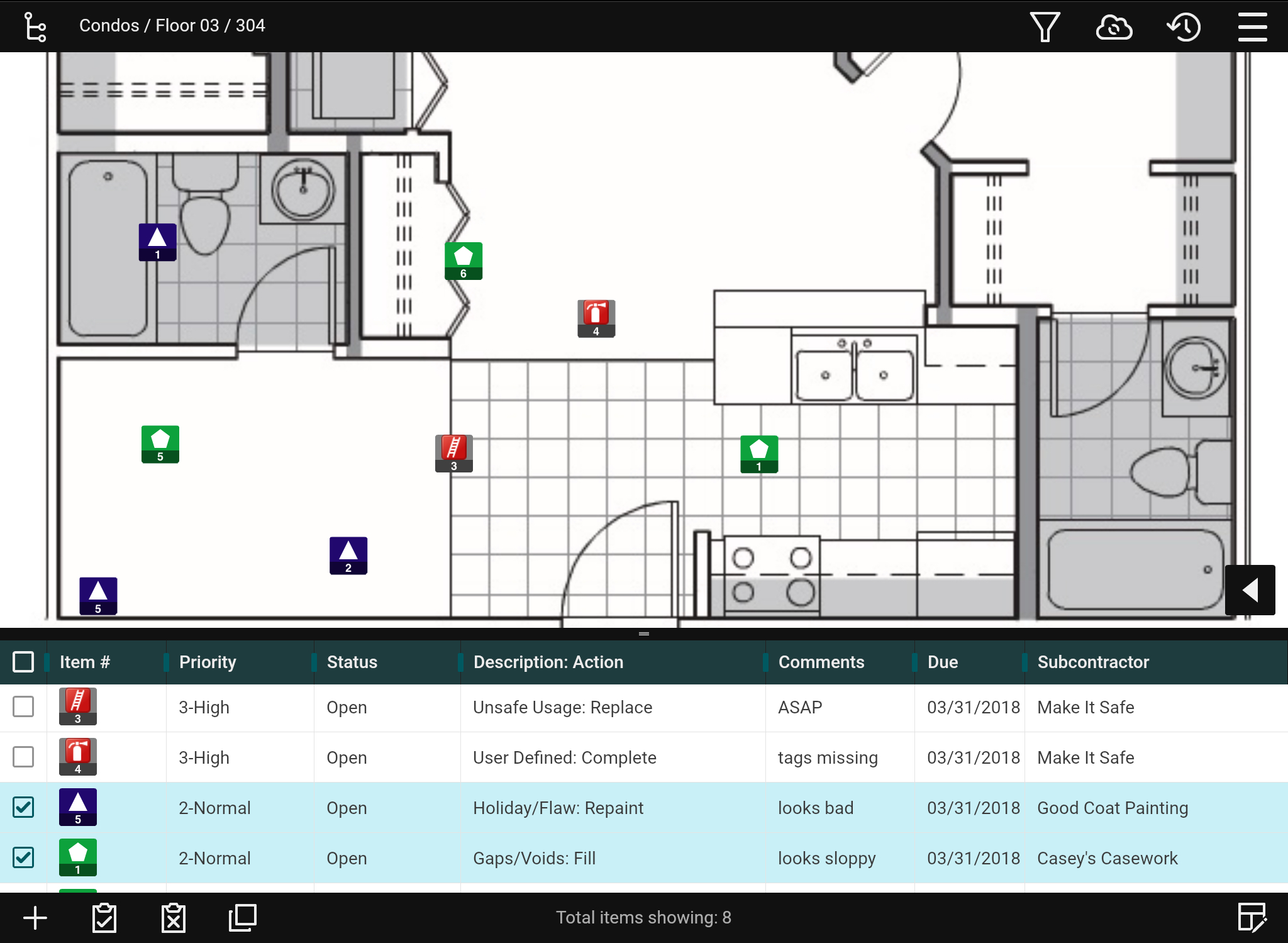 Punch List Items